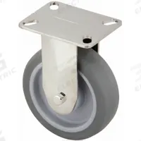 APPROVED VENDOR Plate Caster: Rigid, No Brake, Rubber, 5 in Wheel Dia., 1 1/2 in Wheel Wd, Rigid (MPN 33H933). Key specifications — Brand: APPROVED VENDOR; Wheel/Tread Color: Gray; Roll Up: Rigid.