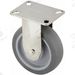 APPROVED VENDOR Plate Caster: Rigid, No Brake, Rubber, 5 in Wheel Dia., 1 1/2 in Wheel Wd, Rigid (MPN 33H933). Key specifications — Brand: APPROVED VENDOR; Wheel/Tread Color: Gray; Roll Up: Rigid.