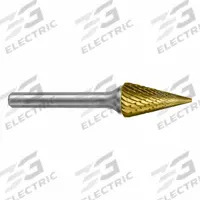 SGS PRO Carbide Bur: Pointed-End Cone, SM-43, Double Cut, 1/8" x 5/8" Head, 1/8" Shank (MPN 15740). Key specifications — Trade Number: SM-43; Brand: SGS PRO.