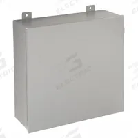WIEGMANN Enclosure: Steel, 20 in x 20 in x 7 in, NEMA 12/13, Solid Cover, Hinged (MPN B202007CH). Key specifications — Brand: WIEGMANN; Closure Method: Clamps; Knockouts: Not Included.