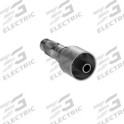 PARKER Hydraulic Crimp Fitting: Steel x Steel, Straight, -6 For Hose Dash Size - Parker Crimp Hydraulic Hose Fittings with Metric Connection