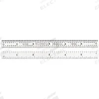 STARRETT Flexible Rule: C304R-6, 6 in, 0.02 in Thick, 1/64 in, Chrome, Black, Flex, Satin, SAE, Rule. Key specifications — attr939978: 1/64 in; attr934745: STARRETT; attr944509: Chrome; attr939993: Decimal; attr986193: Etched.