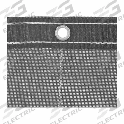 BUYERS PRODUCTS Tarp: 18 ft Lg, 7 ft Wd, Std Duty, 10 mil, Polyester, Black, 12 oz/sq yd - Mesh Tarps