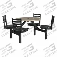 PALMER HAMILTON Picnic Table: Fiberglass, Durable Fiberglass Finish, Brown, 34 in Overall Ht (MPN PH-4S36RD-CAPBOSB). Key specifications — Brand: PALMER HAMILTON; Tabletop Color: Brown; Manufacturer Part Number: PH-4S36RD-CAPBOSB; Standards: GREENGUARD® GOLD Certified; Product Type: Picnic Table; Frame Material: Steel.