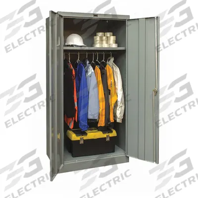 APPROVED VENDOR Storage Cabinet: 36 in x 24 in x 78 in, 1 Adj Shelf, Swing Handle & Keyed - Commercial Wardrobe Cabinets