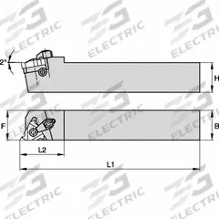 WIDIA Indexable Thread Turning Tool Holder (MPN 2968585)