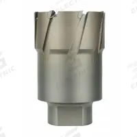 MILWAUKEE Annular Cutter: 2 1/4 in Cutter Dia, 2 in Max Cutting Dp, Pilot Pin Included, Bright (MPN 49-57-2250). Key specifications — attr253884: Yes; attr253885: Bright; attr253886: Carbide; attr253888: Fractional Inch; attr277149: MILWAUKEE.