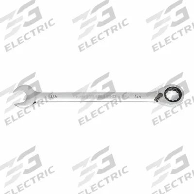 GEARWRENCH Combination Ratcheting Wrench: Alloy Steel, Full Polish Chrome, 3/4 in Head Size - SAE 12-Point Ratcheting Combination Wrenches
