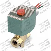 REDHAT Solenoid Valve: 2-Way, Normally Closed, 1/4 in Pipe Size, 110V AC/120V AC, Compact, PTFE Seal (MPN 8263H300). Key specifications — Coil Enclosure: Without Junction Box; Pipe Size: 1/4 in; Voltage: 120V AC; Brand: REDHAT.