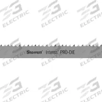 STARRETT Band Saw Blade: High Speed Steel, Intenss(TM) PRO-DIE, 15 ft 9 in, Raker Cutting Edge (MPN 99186-15-09). Key specifications — attr1211722: 15 ft 9 in; attr1099499: 10/14.