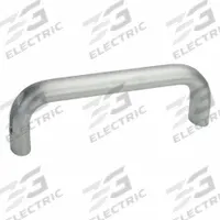 JW WINCO Pull Handle: Unthreaded Holes, Aluminum, Silver, 4.57 in Mounting Hole Center to Center (MPN 565.1-26-116-BL). Key specifications — Screw Size: 1/4 in; Brand: JW WINCO; Color: Silver.