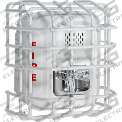 SAFETY TECHNOLOGY INTERNATIONAL L Series Wire Cage: Steel, 4 3/8 in Overall Dp - Guards for Alarms & Wall Fixtures