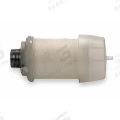SPEEDAIRE Exhaust Muffler: 1 in NPT, 160 cfm, 0.9 micron, 300 psi Max Op Pressure, 160°F Max Op Temp (MPN 2YNN4). Key specifications — attr124412: SPEEDAIRE; attr124418: Aluminum and Polypropylene.