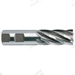YG-1 Square End Mill: High Speed Steel, TiN Coated, 6 Flute, 1-1/2" Mill Dia, 2" LOC, 4-1/4" OAL (MPN 04208HN)