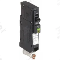 SQUARE D Miniature Circuit Breaker: 15 A, 120V AC, Single Phase, 10kA at 120V AC, 1 Poles (MPN QO115AFI). Key specifications — Phase: Single; Amps: 15 A; AC Voltage Rating: 120V AC; Max. AIR Rating: 10kA at 120V AC; For Use With: QO Load Centers and NQ Panelboards; Brand: SQUARE D.