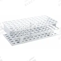 Tube Rack: 2 7/8 in Overall Wd, 9 7/8 in Overall Ht, 5 in Overall Lg, POM, White, (72) Wells (MPN HS27512A). Key specifications — Material: POM; Mounting Location: Benchtop; Color: White; Product Type: Test Tube Rack; Total Holding Capacity: (72) Wells; Brand: HEATHROW SCIENTIFIC.