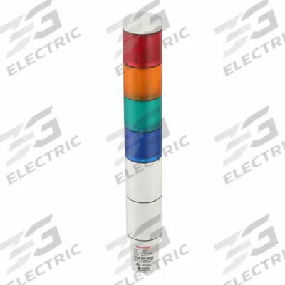 FEDERAL SIGNAL Tower Light Incandescent Assembly: 5 Tier, Amber/Blue/Clear/Green/Red - Five-Tier Tower Light Assemblies