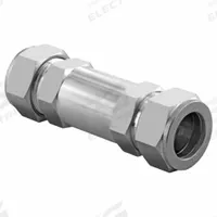 HAM-LET Instrumentation Check Valve: For Chemicals/Gas/Oil, Water Media, Poppet, Inline Valve Body (MPN H-400-SS-L-6MM-1/3PSI). Key specifications — Brand: HAM-LET; Seat Material: 316 Stainless Steel.
