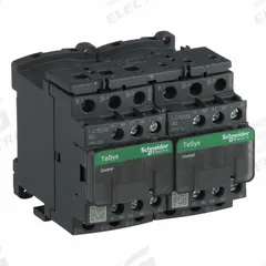 SCHNEIDER IEC Magnetic Contactor: Reversing, 3 Poles, 3NO Contacts, 9 A, 24V DC Coil (MPN LC2D09BD). Key specifications — Brand: SCHNEIDER; Integrated Surge Suppression: Yes.