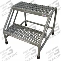 COTTERMAN Step Stool: 2 Steps, 1.7 ft Overall Ht, 500 lb Load Cap, Steel, 1.7 ft Standing Ht (MPN 1302N2626A3E10B1C1P6). Key specifications — Brand: COTTERMAN; Color: Gray.