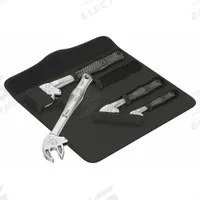 WERA Spanner Wrench 4pc Set: Steel, Satin Chrome, 1/2 in_3/4 in_3/8 in_5/8 in Jaw Capacity (MPN 05020110001). Key specifications — attr309359: Satin Chrome; attr309363: 4-39/64 in to 8-13/16 in; attr324924: WERA; attr309365: (4) Adjustable Spanners; attr309358: Steel.