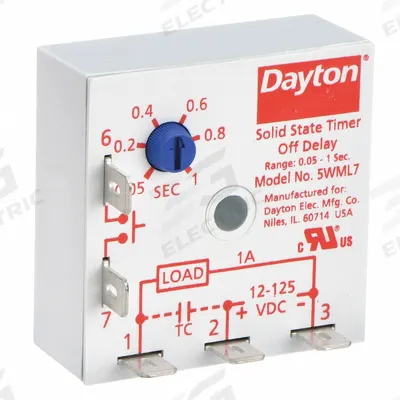 Dayton Single Function Encapsulated Timing Relay: Surface Relay Mounting - Surface-Mounted Relays