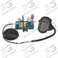 ALLEGRO Supplied Air Pump Package: 50 ft Hose Lg, 3/4 hp Pump Horsepower, Full Hood, Allegro 9903 (MPN 9245-01). Key specifications — Headgear Type: Full Hood; Includes: 50 ft Hose, Full Hood Shield; Brand and Series: Allegro 9903.