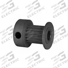 DAYTON Timing Pulley: Modified Curvilinear, Fixed, For GT Timing Belt Section, For 9 mm Belt Wd (MPN 16-2P09M6CA5). Key specifications — Brand: DAYTON; Finish: Clear Anodized; For Belt Series: Powerhouse®.