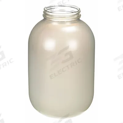 APPROVED VENDOR Safety Coated Bottle: 3.84 L, 89-400 mm, Colorless, 4 Bottles - Clear Wide Mouth Round Glass Lab Bottles
