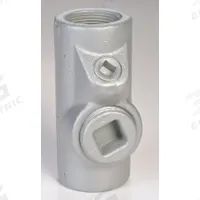 Sealing Fitting - Vertical and Horizontal: Iron, 2 in Trade Size, Female, 6 1/4 in Overall Lg (MPN EYS-6). Key specifications — Brand: APPLETON ELECTRIC; Connection Type: Threaded; Thread Gender: Female; Ends - Hazardous Fittings: 2 in FNPT x 2 in FNPT; Material: Iron; Hazardous Location Rating: Class I, Division 1 and 2, Groups B, C, D; Thread Type: NPT; Standards: CSA C22.2 No 30.