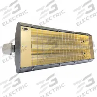 FOSTORIA Infrared Quartz Electric Heater: 7300 W Watt Output, 480V AC, 1 Phase, Hardwired, Bronze (MPN P-30-462-TH). Key specifications — Wattage Output: 7300 W; Voltage: 480V AC; Brand: FOSTORIA; Electrical Connection: Hardwired; Element Type: Quartz Lamp; Housing Color: Bronze; Housing Material: Galvanized Steel; Overall Dimensions - L x W x D: 46 in x 15 in x 11 in.