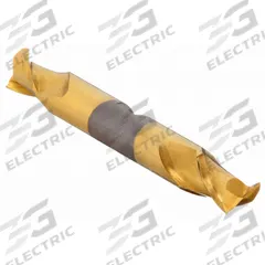 CLEVELAND Square End Mill: High Speed Steel, TiN Coated, Double End, 2 Flute, 3/8" Mill Dia (MPN C33664)