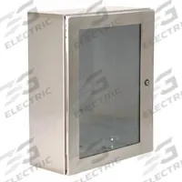 WIEGMANN Enclosure: 304 Stainless Steel, 24 in x 24 in x 20 in, NEMA 12/13/3R/4/4X, Hinged (MPN N412242420WSSC). Key specifications — Brand: WIEGMANN; Closure Method: 1/4-Turn Latch; Enclosure Material: 304 Stainless Steel; Knockouts: Not Included.