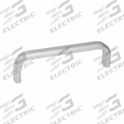 JW WINCO Pull Handle: Threaded Holes, Aluminum, Silver - Load-Rated Standard "U" Pull Handles