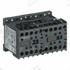 SCHNEIDER IEC Magnetic Contactor: Reversing, 3 Poles, 3NO Contacts, 12 A, 24V AC Coil (MPN LC2K1210B7). Key specifications — Brand: SCHNEIDER; Integrated Surge Suppression: No.