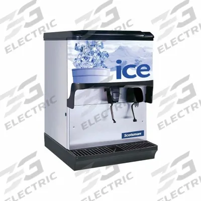 SCOTSMAN Ice Dispenser: 200 lb Storage Capacity, Lever, Antimicrobial - Furnishings, Appliances and Hospitality