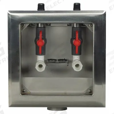 GUY GRAY Outlet Box: 1/2 in FPT, 1/4 in Turn, Center, 8.63 in Box Wd - Dialysis Supply Valve Outlet Boxes