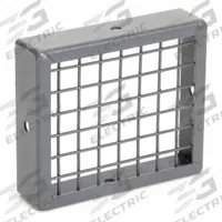Outlet Guard: For Use With 4C108/4C129, Outlet, Steel, Baked Enamel, 1/2 in Wire Spacing, 2RXT3. Key specifications — Manufacturer Part Number: 2RXT3; Compatible with Grainger Part Number: 4C129; Finish: Baked Enamel; Brand: DAYTON; Guard Type: Outlet; Includes Mounting Hardware: Yes; Standards: OSHA Compliant; Material: Steel.