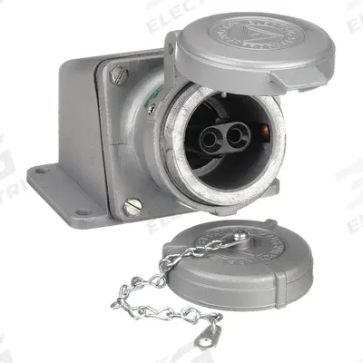 APPLETON ELECTRIC Pin and Sleeve Receptacle: Gray, 250V DC/600V AC, Three Phase, 30 A - Watertight Receptacles