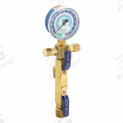 YELLOW JACKET Manifold Gauge: 2 Valves, 0 Hoses, Series SuperEvac - Evacuation Manifolds