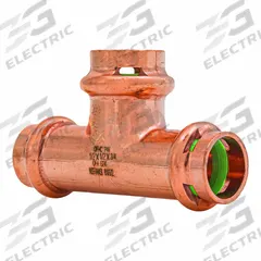 QUICKFITTING SUREPRESS Crimp Tee Fitting: 1/2 in CTS x 1/2 in CTS x 3/4 in CTS size, Copper (MPN SPWT112R). Key specifications — Brand: QUICKFITTING SUREPRESS; Broad - Material for Bullet: Copper Or Bronze; Brand - Broad: QUICKFITTING SUREPRESS.