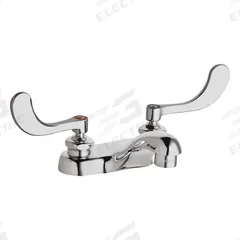 CHICAGO FAUCETS Low Arc Bathroom Faucet: 802, Cast Brass, Polished Chrome Finish, 2.2 gpm Flow Rate (MPN 802-V317ABCP). Key specifications — Includes: Mounting Hardware; Brand: CHICAGO FAUCETS; Series: 802.