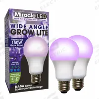 LED Grow Bulb: LED, A21, 120V, Blue/Full/Broad/Red, 150 W Incandescent Watt Equivalency (MPN 602153). Key specifications — Plant Growth Application: Flowering; Brand: MIRACLE LED; Bulb Shape: A21; Spectrum: Full/Broad.