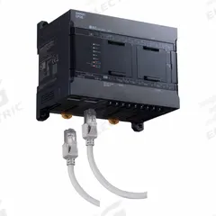 OMRON PLC: Relay, 24 VDC (MPN CP2E-N14DRD). Key specifications — Brand: OMRON; Clock Included: Clock Not Included; Number and Type of Inputs: (6) Quick-Response; Number and Type of Outputs: Relay.