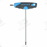 GEDORE Torx Key: 2 Tips, Torx, Single Ball End, T15 Tip Size, Long, Alloy Steel, Chrome, T-Handle (MPN DT 2143 KTX T15). Key specifications — attr1205415: GEDORE; attr1205419: Chrome.