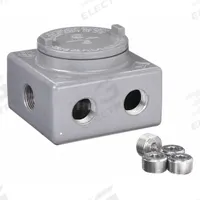 HUBBELL KILLARK Outlet Body: Outlet Body with Cover, 4 in x 4 in x 4 in, Screws, Solid Cover (MPN GRSS-2M). Key specifications — Brand: HUBBELL KILLARK; Closure Method: Screws.