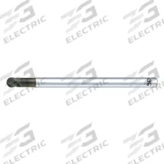 OSG Ball End Mill: Carbide, Diamond Coated, 4 Flute, 2 mm Mill Dia, 2 mm LOC, 75 mm OAL (MPN 71730416)