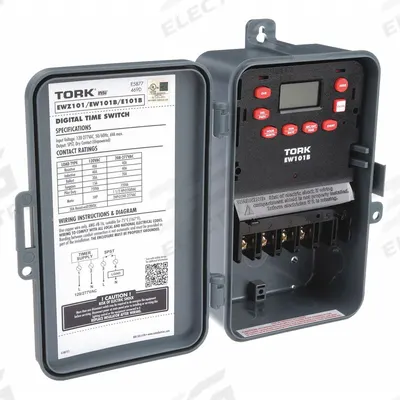 TORK Electronic Timer: 7 day, Not Astronomic, 120-277V AC, SPST - Digital Timer Switches