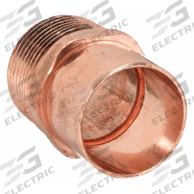 NIBCO Sweat Fitting Adapter: 1/4 in CTS x 1/4 in Pipe, Cup x MNPT, Wrot Copper (MPN 604-1/4) - Wrot Copper Tube Fittings