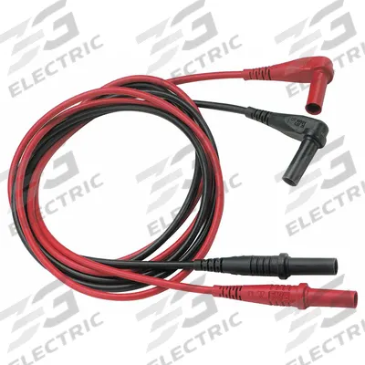 POMONA Test Leads: CAT III 1000V, Right Shrouded Plug, 4 ft Lg - Modular Test Leads